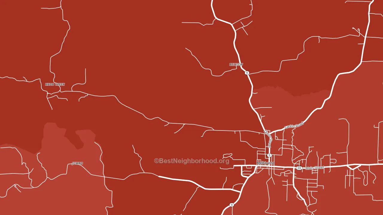 Boswell, AR block-group political-lean map