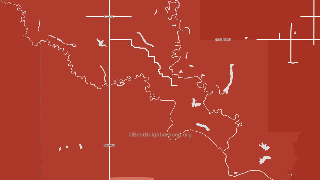 Boswell, OK block-group political-lean map