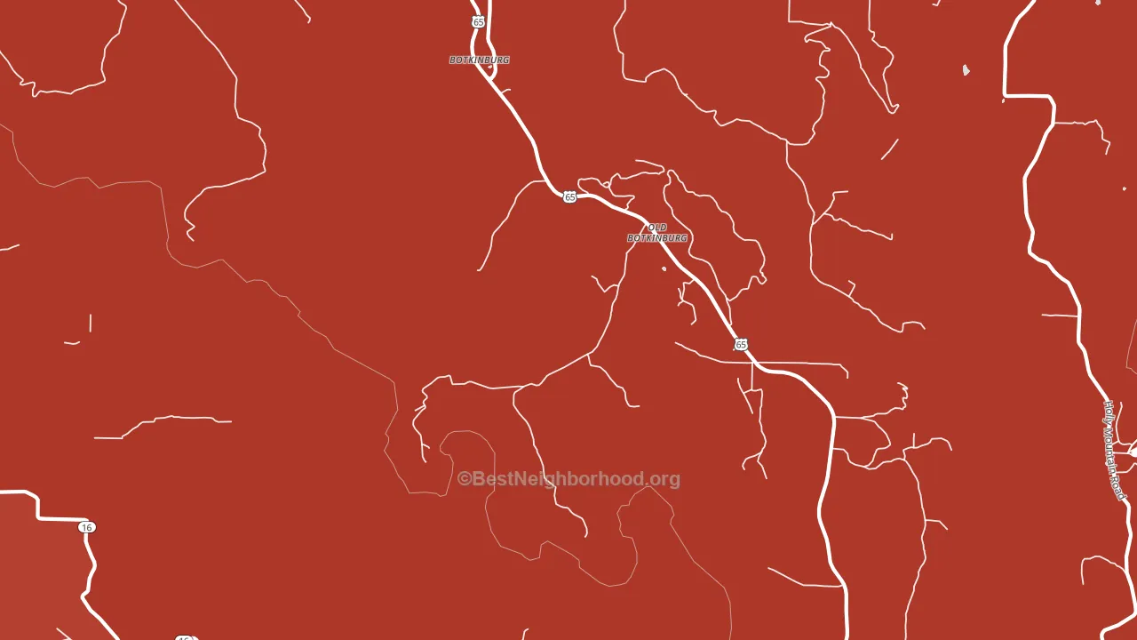 Botkinburg, AR block-group political-lean map