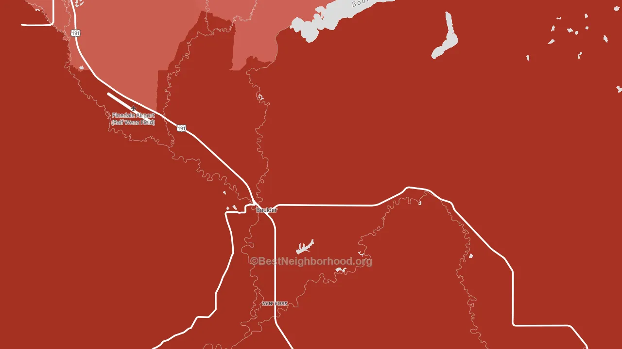 Boulder, WY block-group political-lean map