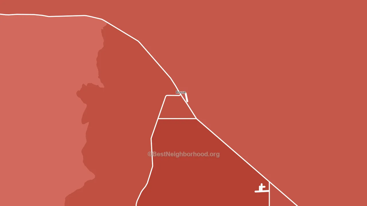 Bouse, AZ block-group political-lean map