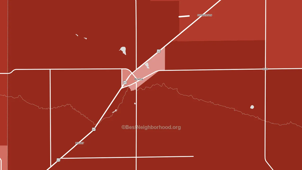 Bovina, TX block-group political-lean map