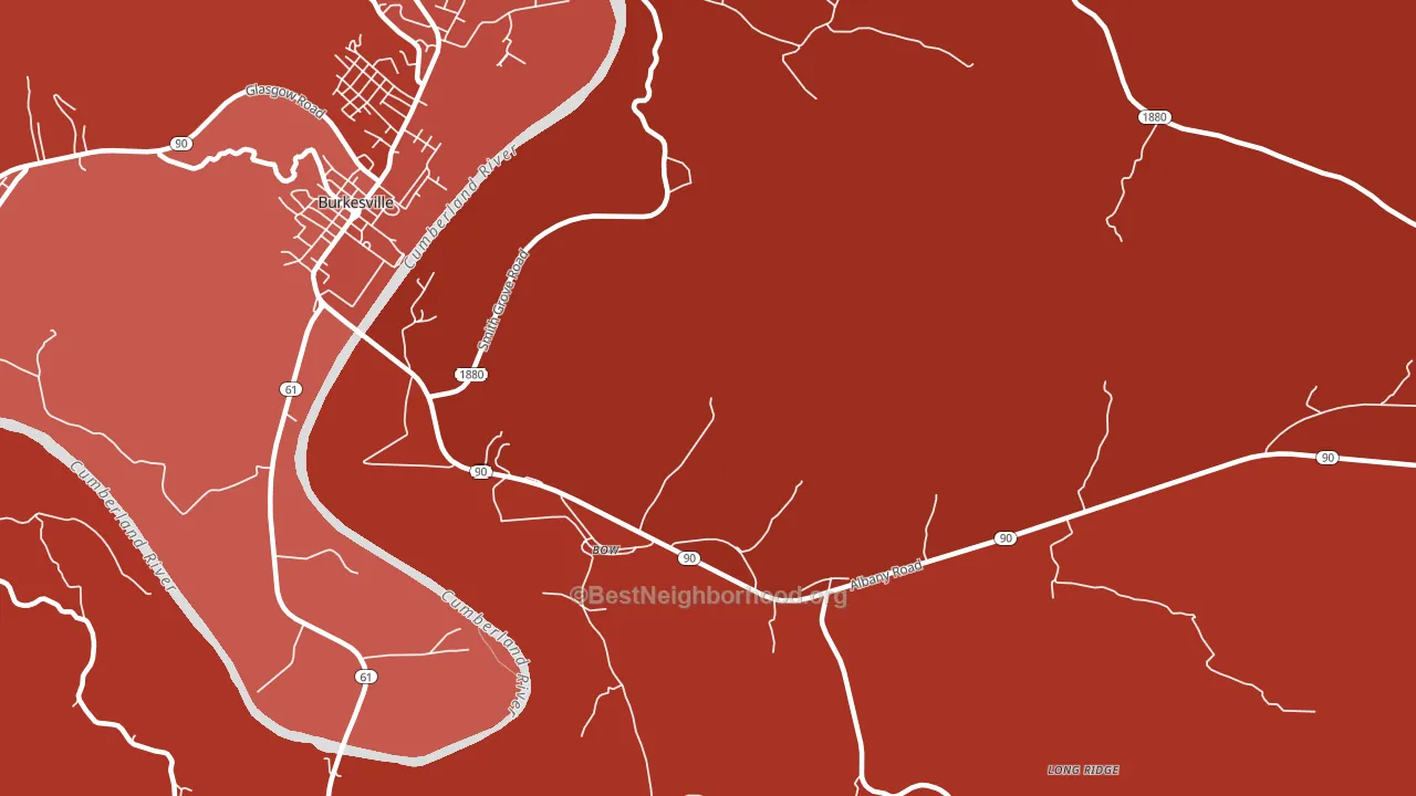Bow, KY block-group political-lean map