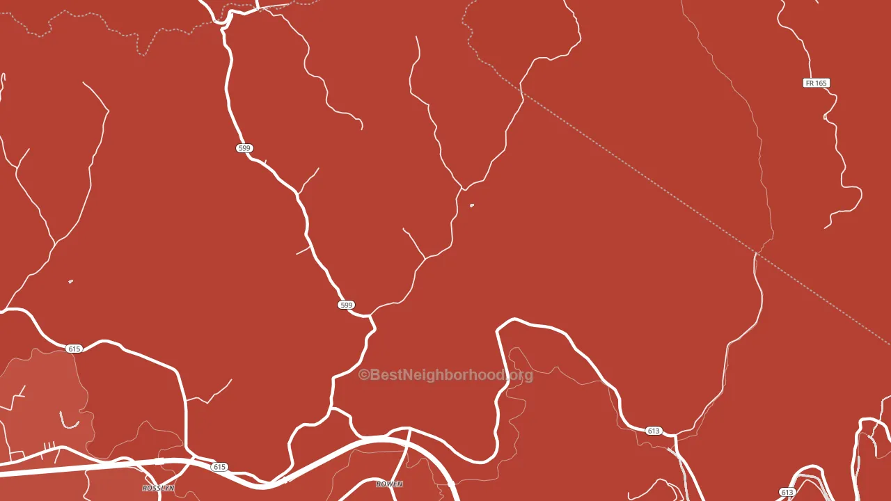 Bowen, KY block-group political-lean map