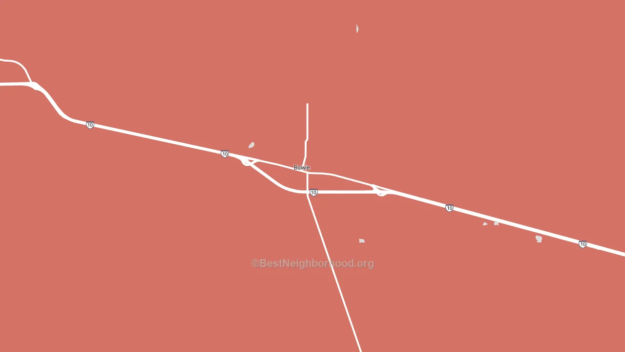 Bowie, AZ block-group political-lean map