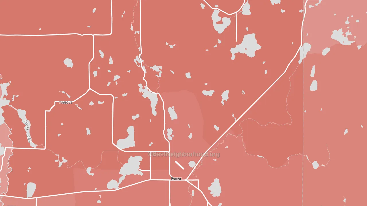 Bowstring, MN block-group political-lean map
