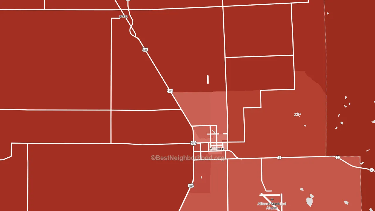 Box Butte County, NE block-group political-lean map