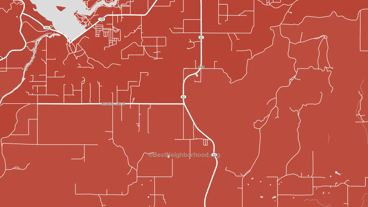 Box, OK block-group political-lean map