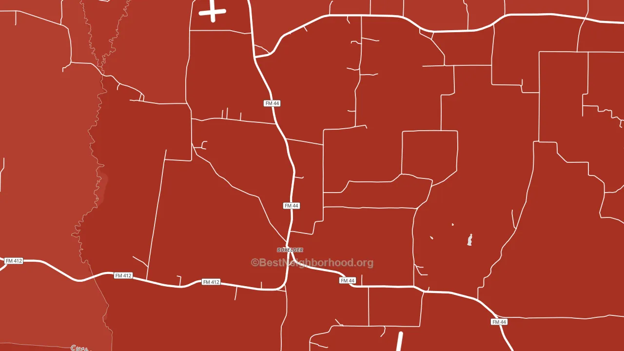 Boxelder, TX block-group political-lean map