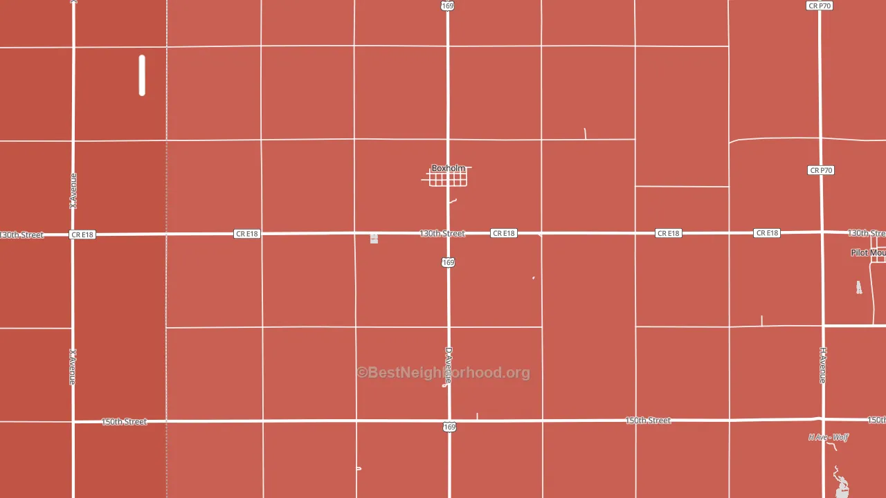 Boxholm, IA block-group political-lean map