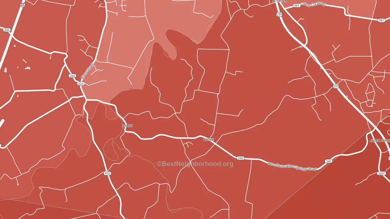 Boyce, KY block-group political-lean map