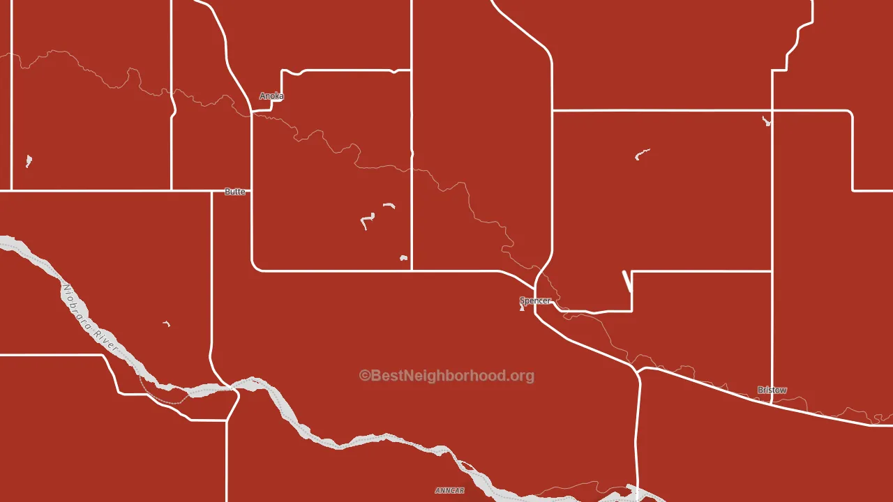 Boyd County, NE block-group political-lean map