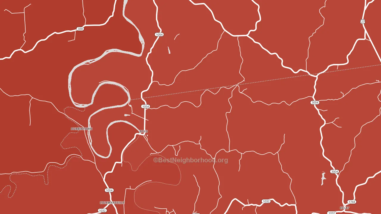 Boyd, KY block-group political-lean map