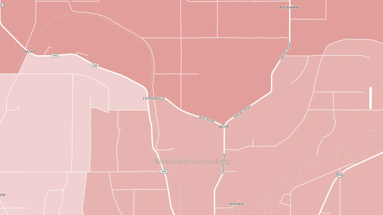Boyer, MS block-group political-lean map