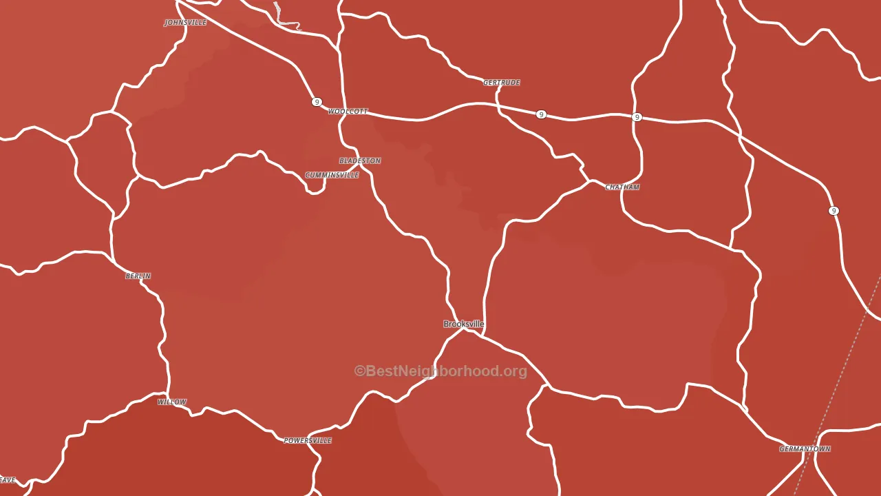 Bracken County, KY block-group political-lean map