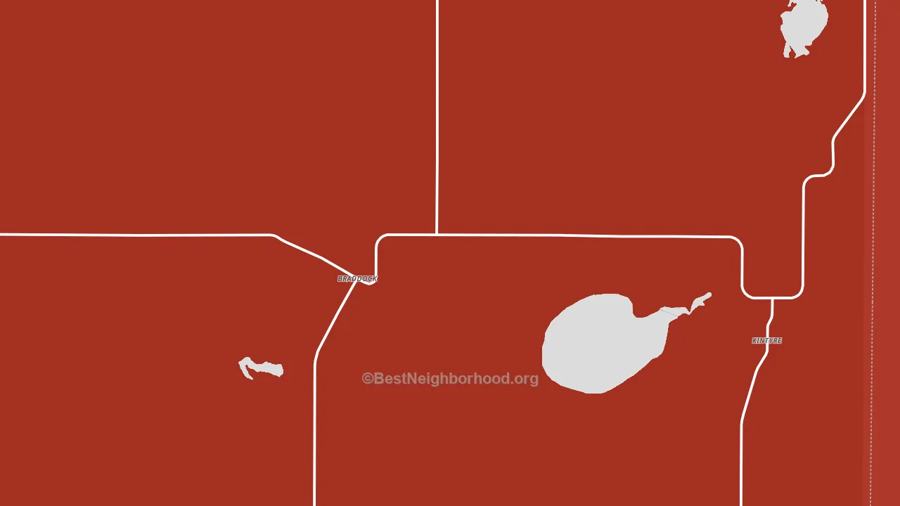 Braddock, ND block-group political-lean map