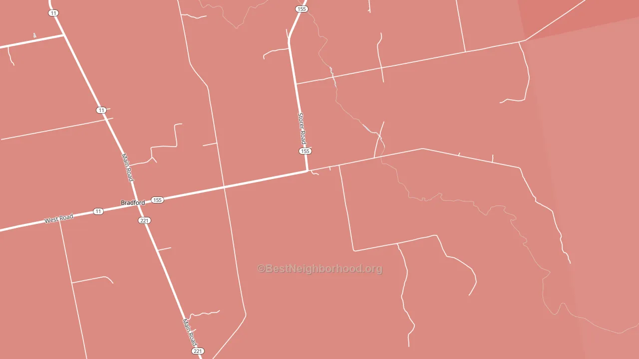 Bradford Center, ME block-group political-lean map