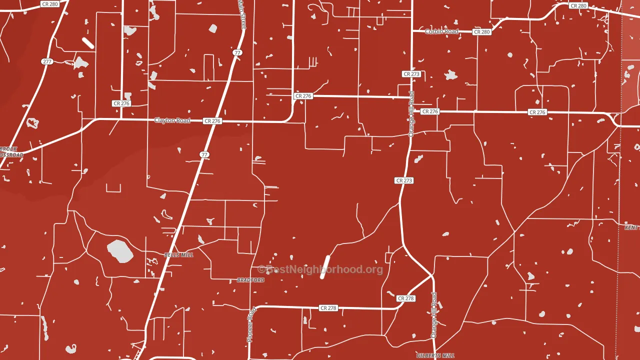 Bradford, FL block-group political-lean map