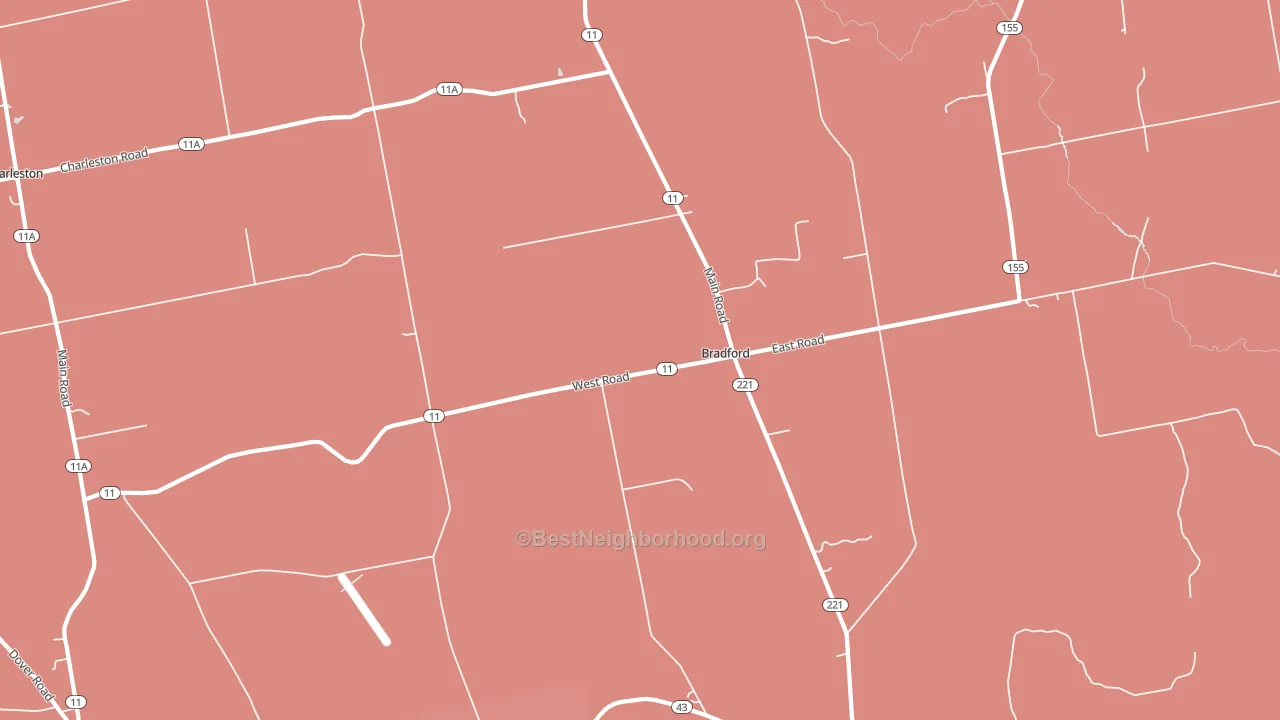 Bradford, ME block-group political-lean map