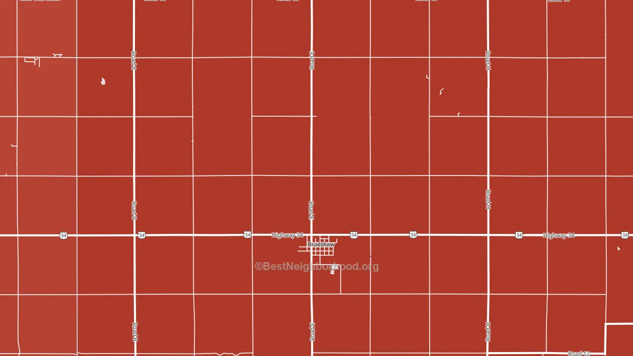 Bradshaw, NE block-group political-lean map
