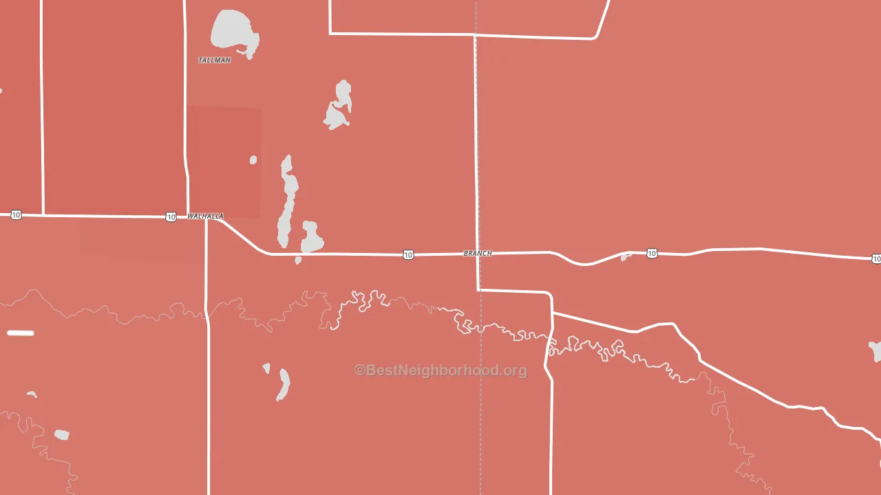 Branch, MI block-group political-lean map