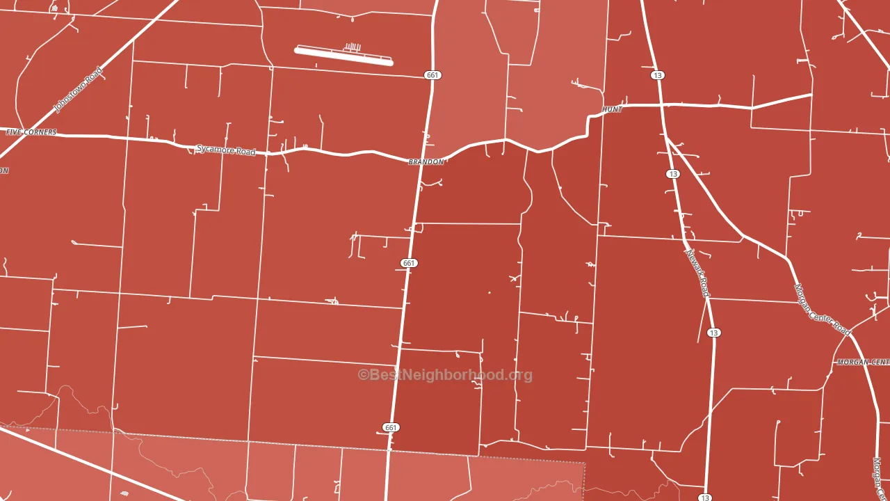 Brandon, OH block-group political-lean map