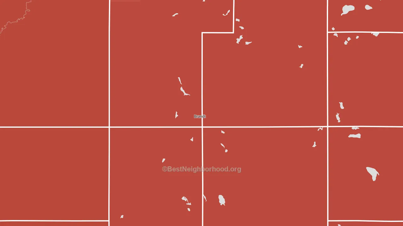 Brandt, SD block-group political-lean map