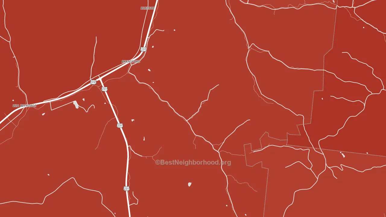 Bransford, TN block-group political-lean map