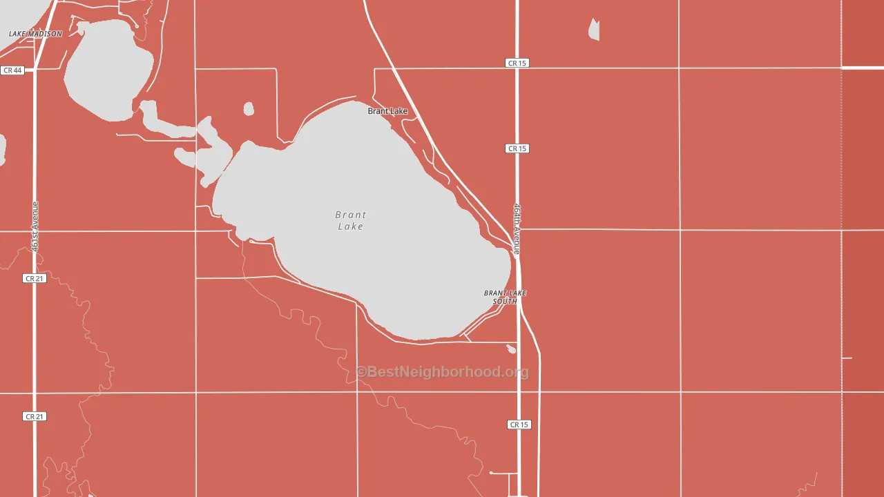 Brant Lake, SD block-group political-lean map