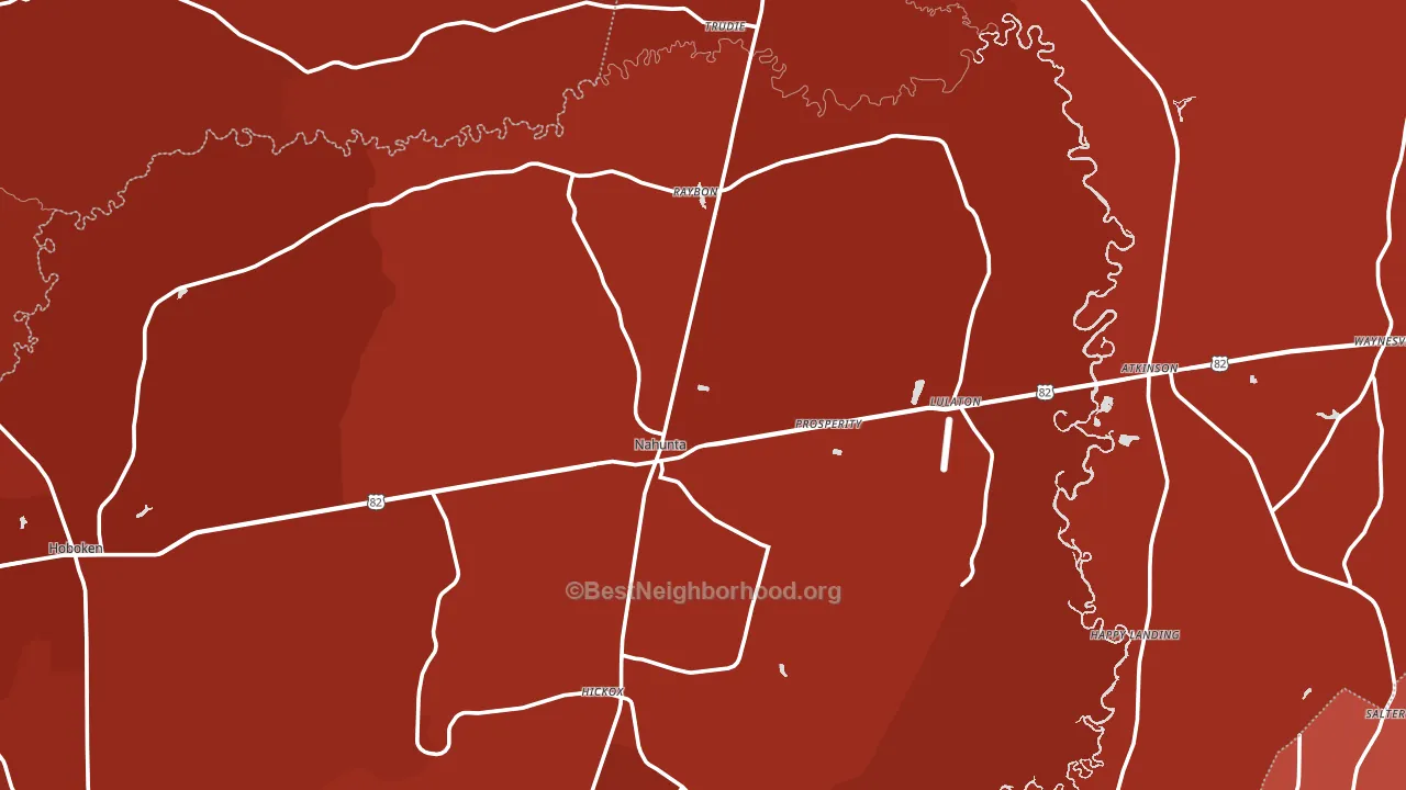 Brantley County, GA block-group political-lean map