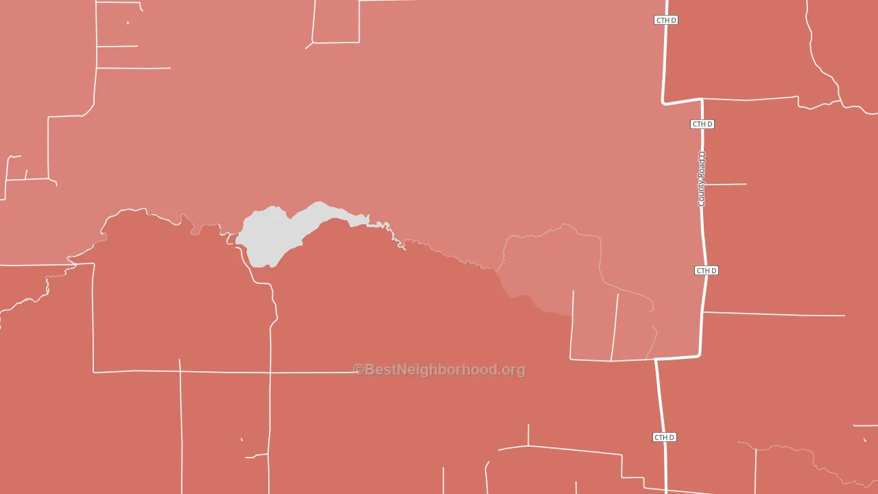 Brantwood, WI block-group political-lean map