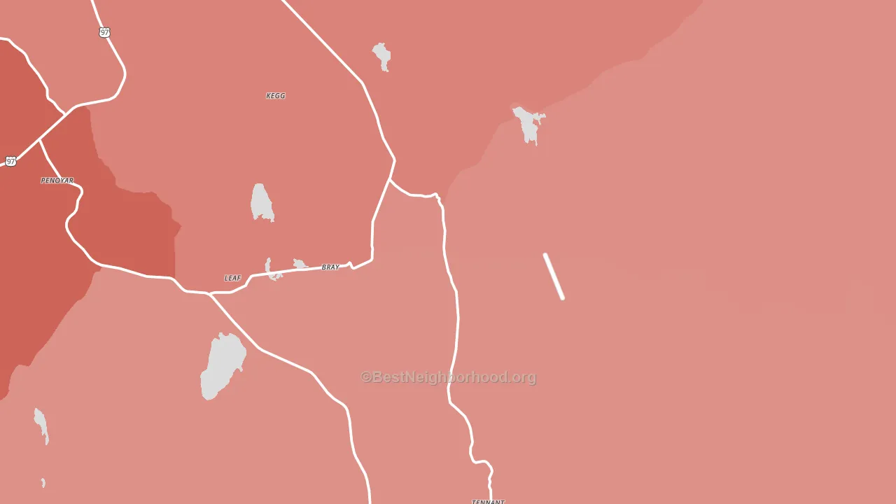 Bray, CA block-group political-lean map