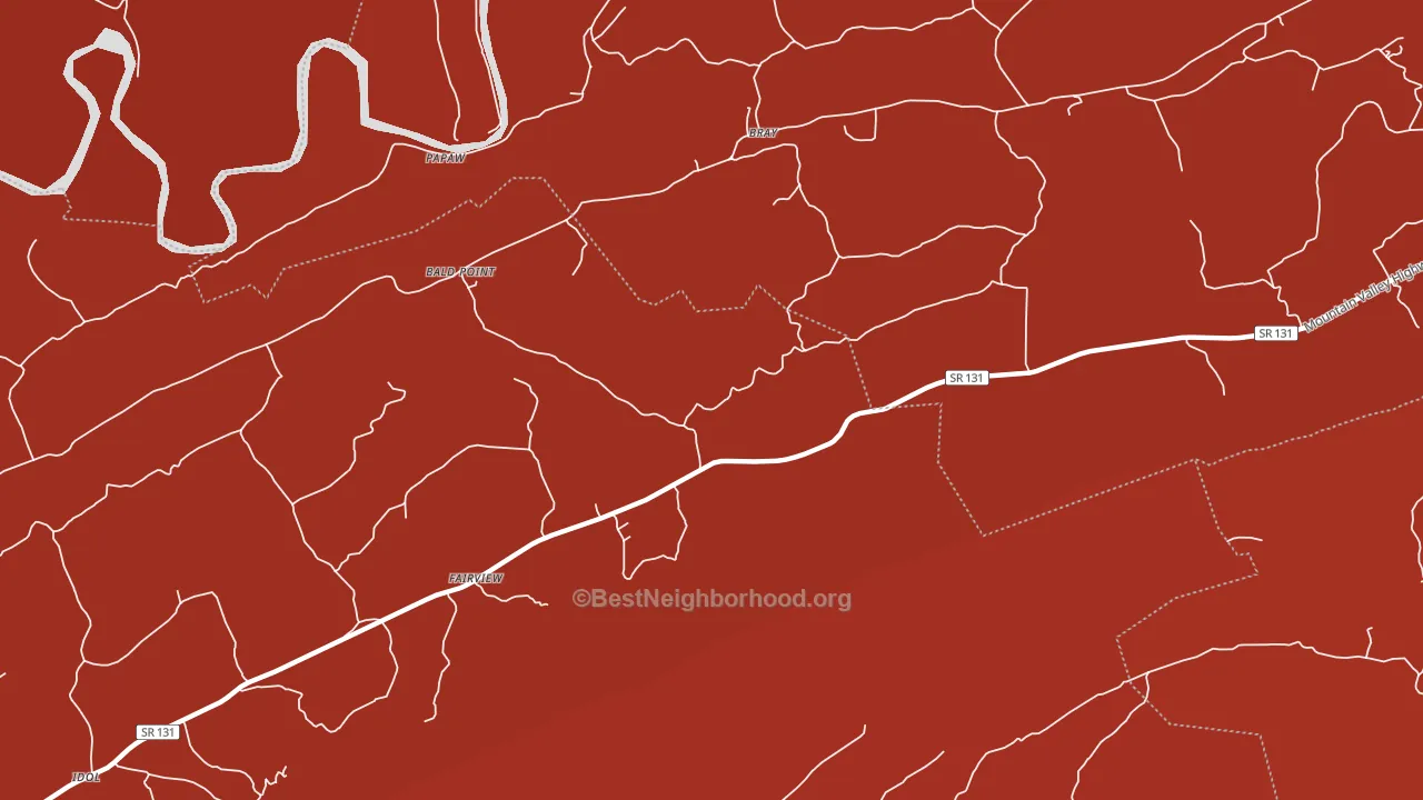 Bray, TN block-group political-lean map
