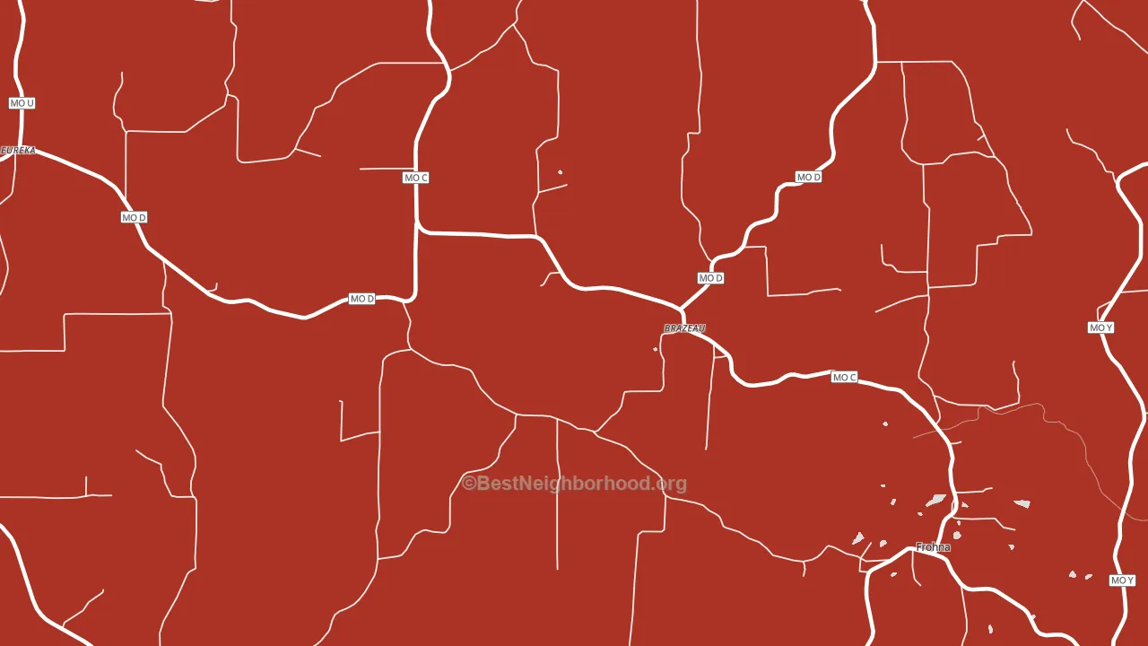 Brazeau, MO block-group political-lean map