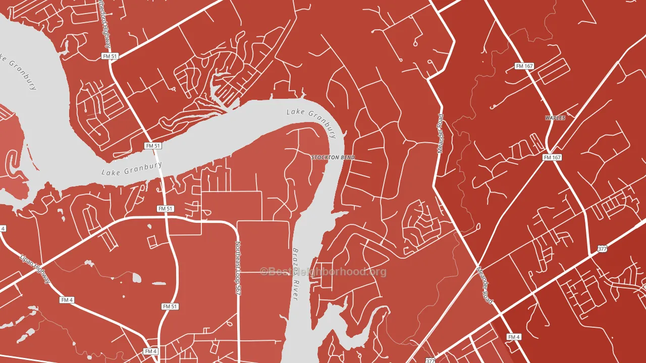 Brazos Bend, TX block-group political-lean map