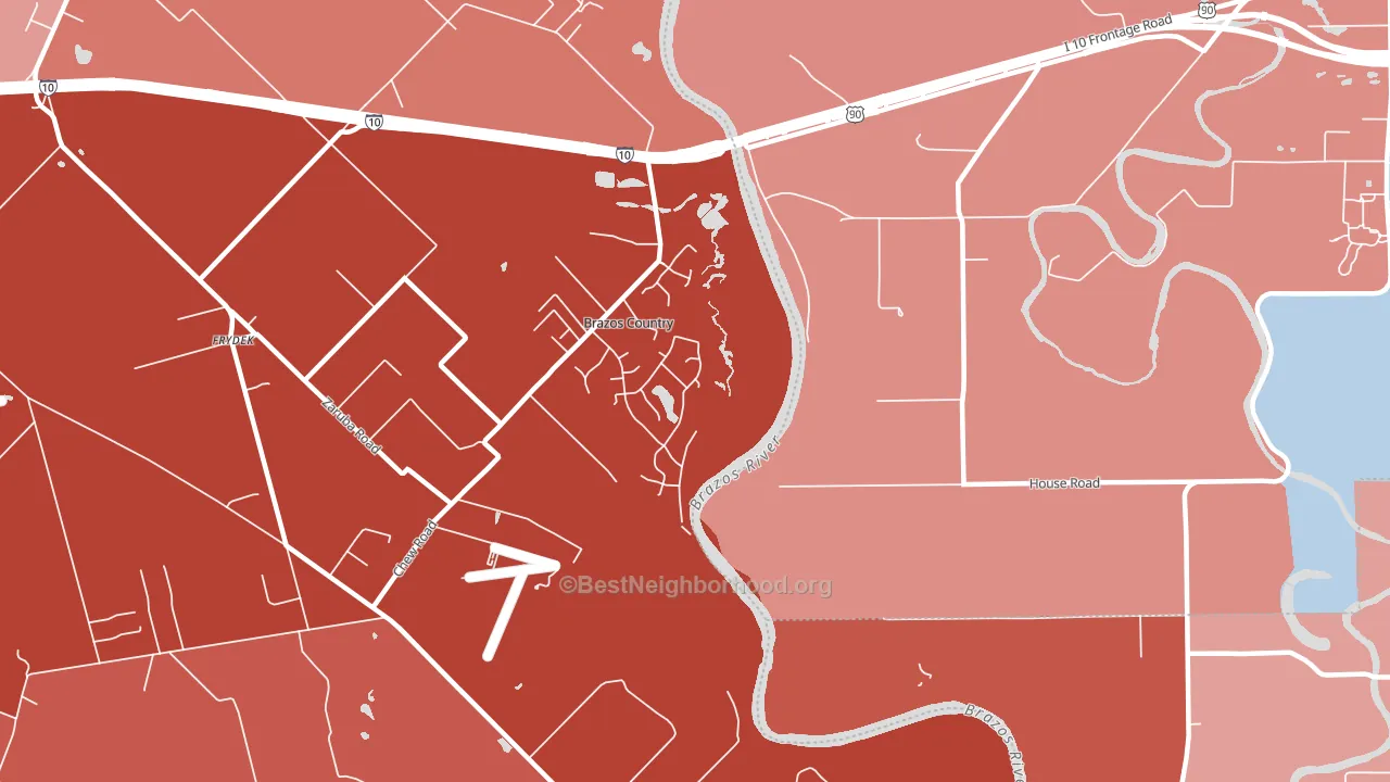 Brazos Country, TX block-group political-lean map