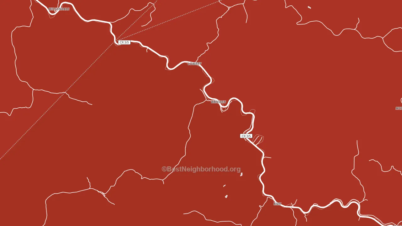 Breeden, WV block-group political-lean map