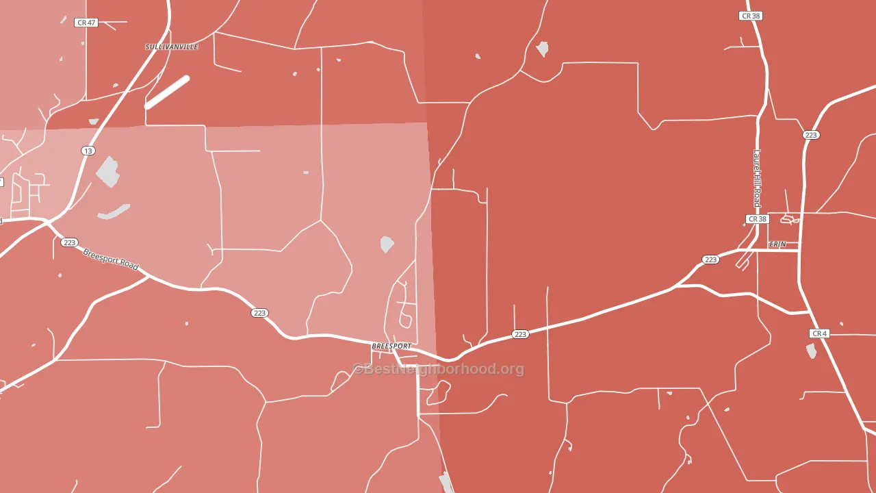 Breesport, NY block-group political-lean map