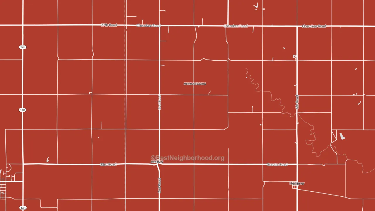 Bremen, KS block-group political-lean map
