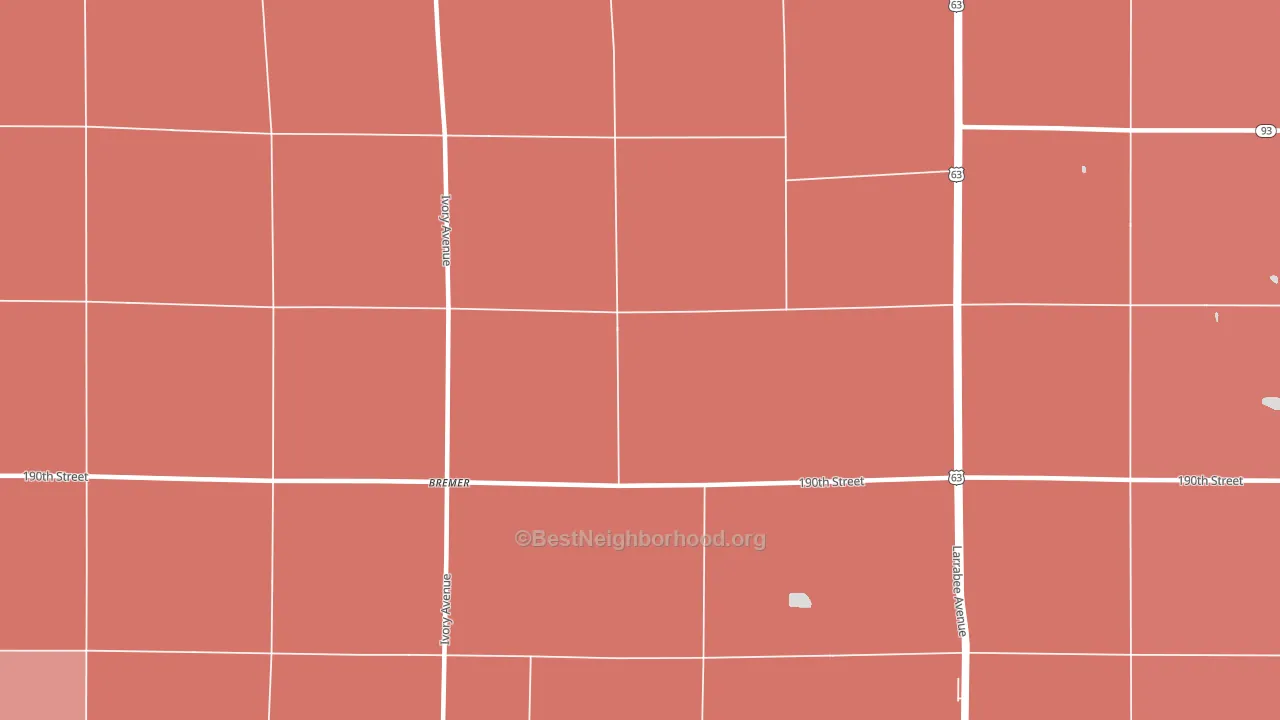 Bremer, IA block-group political-lean map
