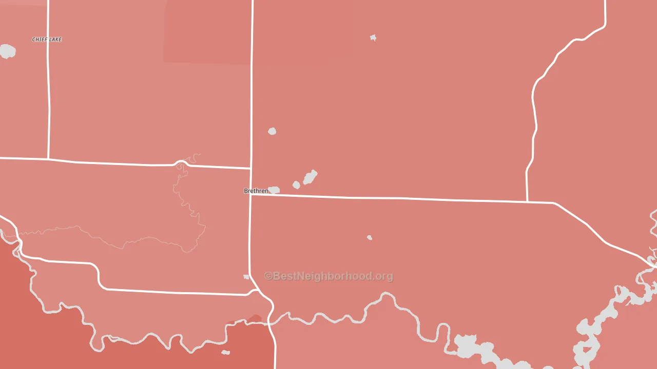 Brethren, MI block-group political-lean map