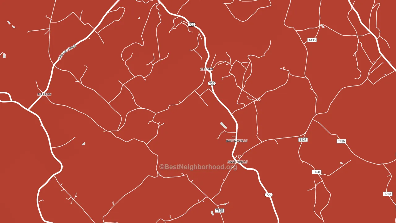 Bretonville, PA block-group political-lean map