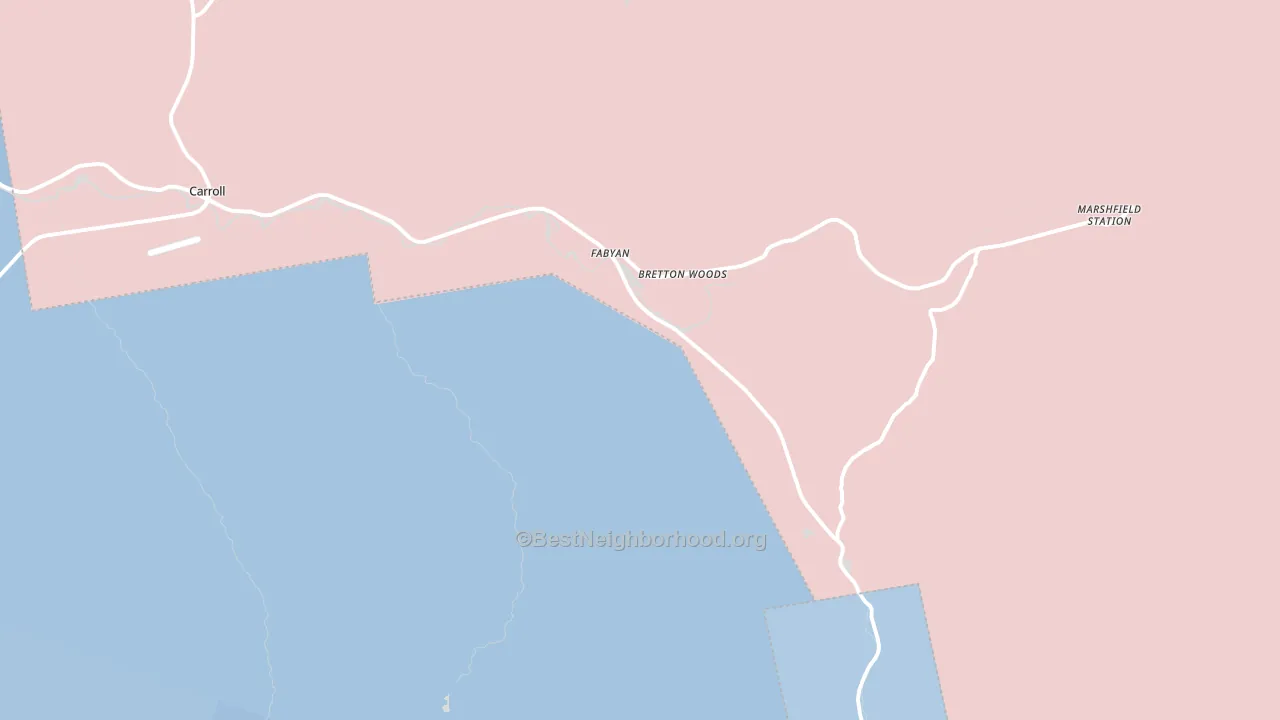 Bretton Woods, NH block-group political-lean map