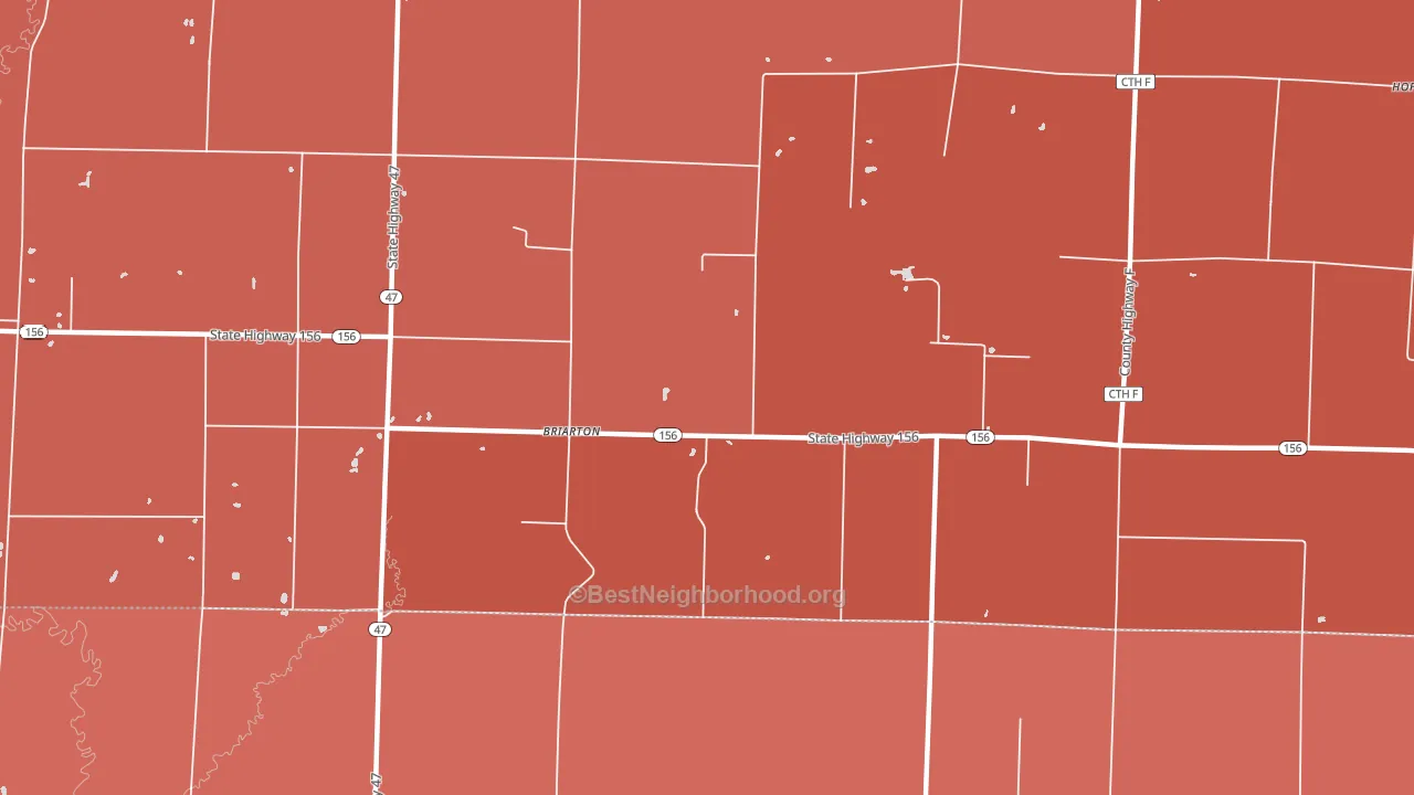 Briarton, WI block-group political-lean map