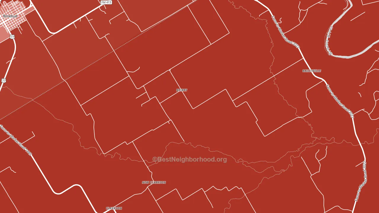 Briary, TX block-group political-lean map
