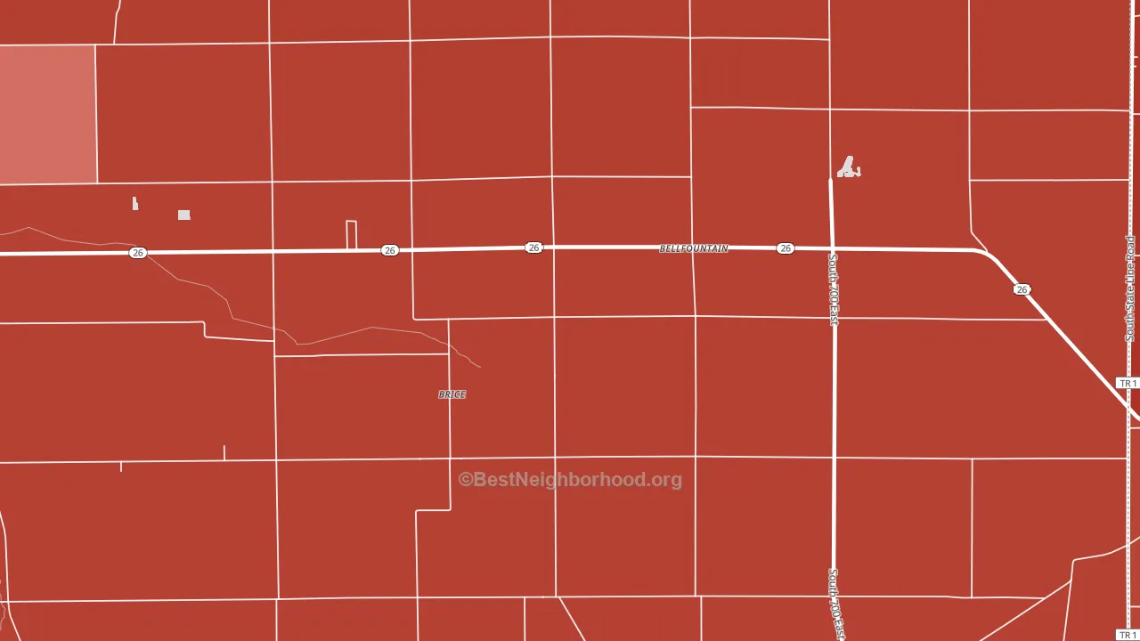 Brice, IN block-group political-lean map