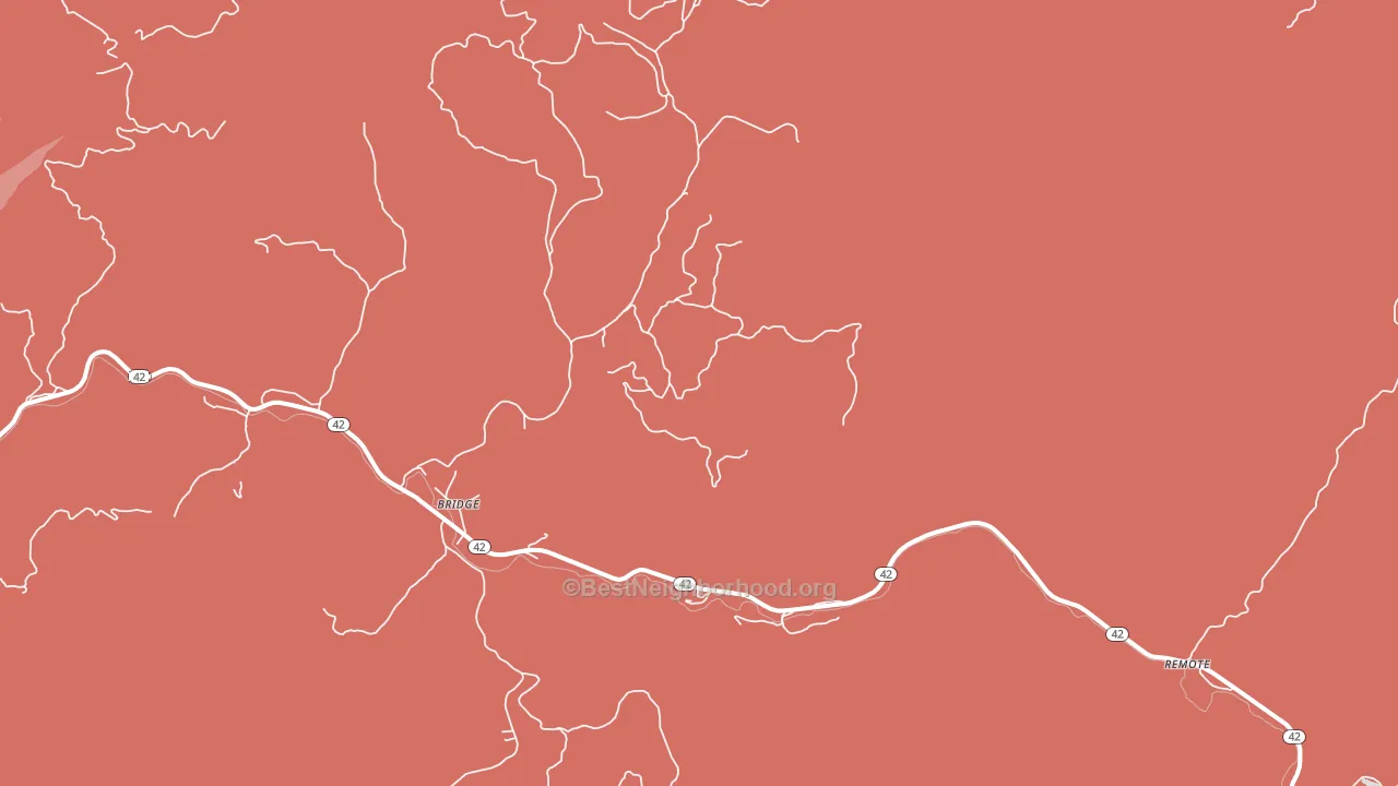 Bridge, OR block-group political-lean map