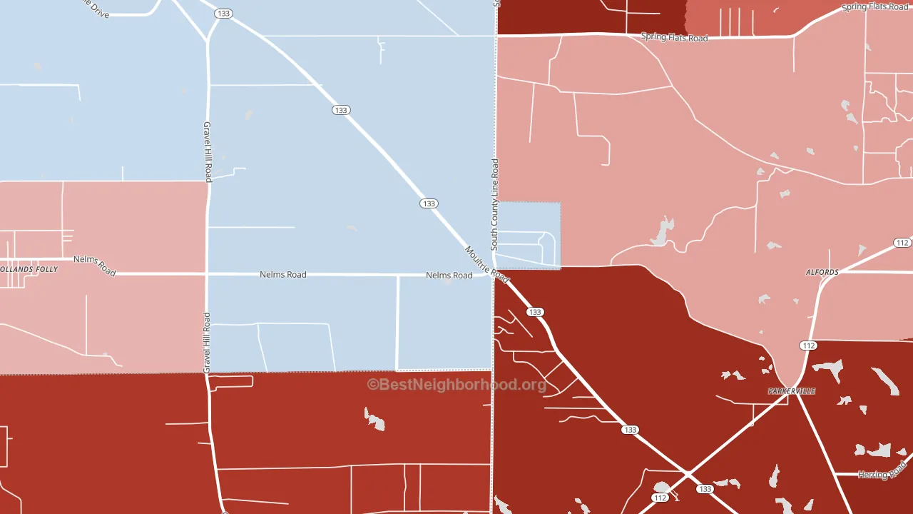 Bridgeboro, GA block-group political-lean map