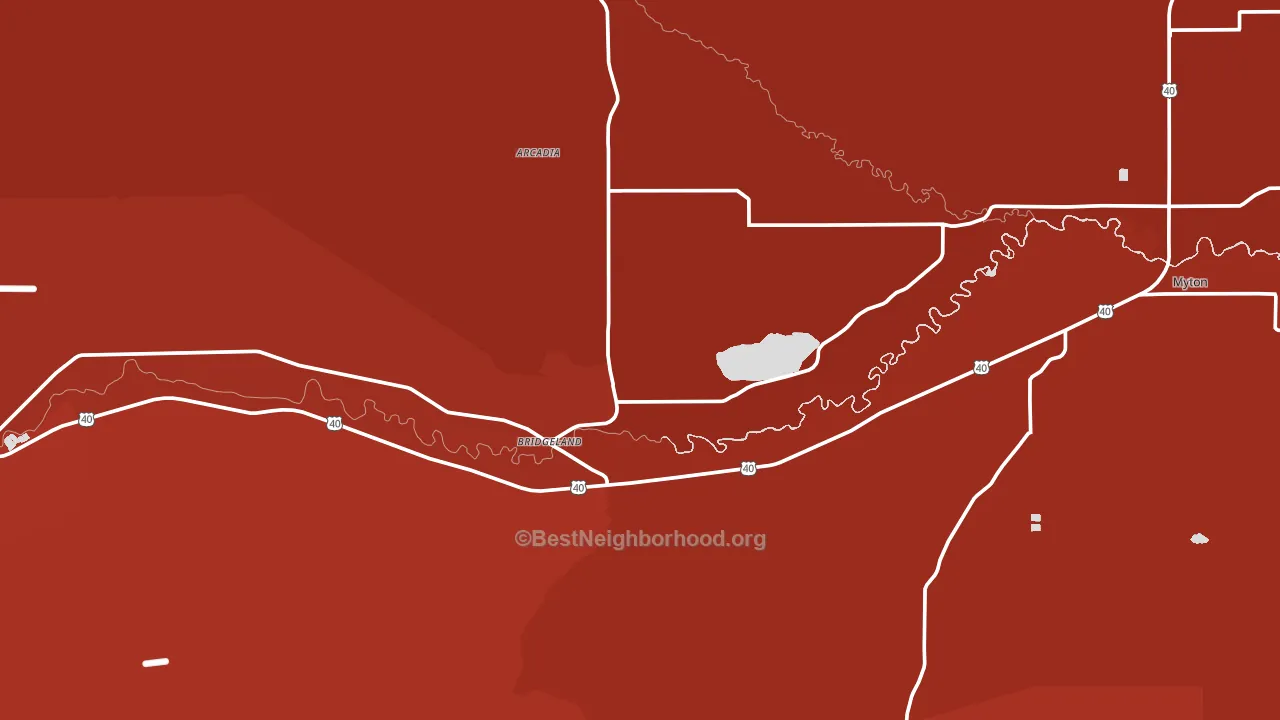 Bridgeland, UT block-group political-lean map