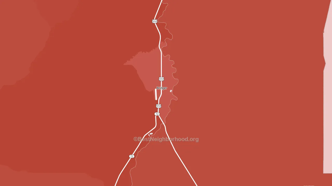 Bridger, MT block-group political-lean map